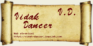Vidak Dancer vizit kartica